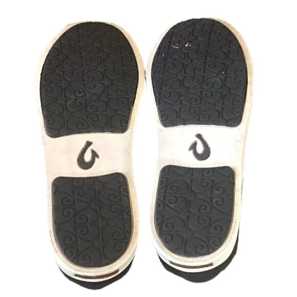 Olukai Pehuea Breathable Mesh Slip-On Shoe Foldable Heel Women's 7 Black #273B - Picture 10 of 14